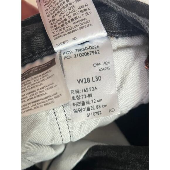 Levi’s Premium 501 ’93 Men’s Size 28x30 Black Jeans Straight Leg Button Fly - Picture 6 of 9